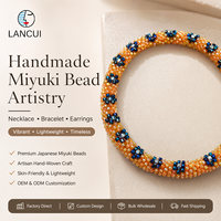 Bracelet artisanal coloré en perles, crocheté à la main, empilable, pour l'été, bracelets et joncs tendance pour femmes