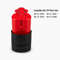 Batterie de remplacement au lithium-ion 12V compatible avec la série M12 48-11-2402 pour la vente en gros et l'approvisionnement OEM