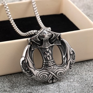 Collar Unisex con Colgante de Ancla de Acero Inoxidable, Estilo Nórdico Retro Asimétrico, Diseño Geométrico, Joyería de Regalo - Product Image 1