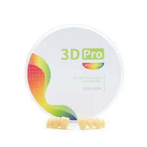 美学4D 3D专业多层MIIYEN开放系统牙科实验室计算机辅助设计凸轮铣削牙科氧化锆毛坯