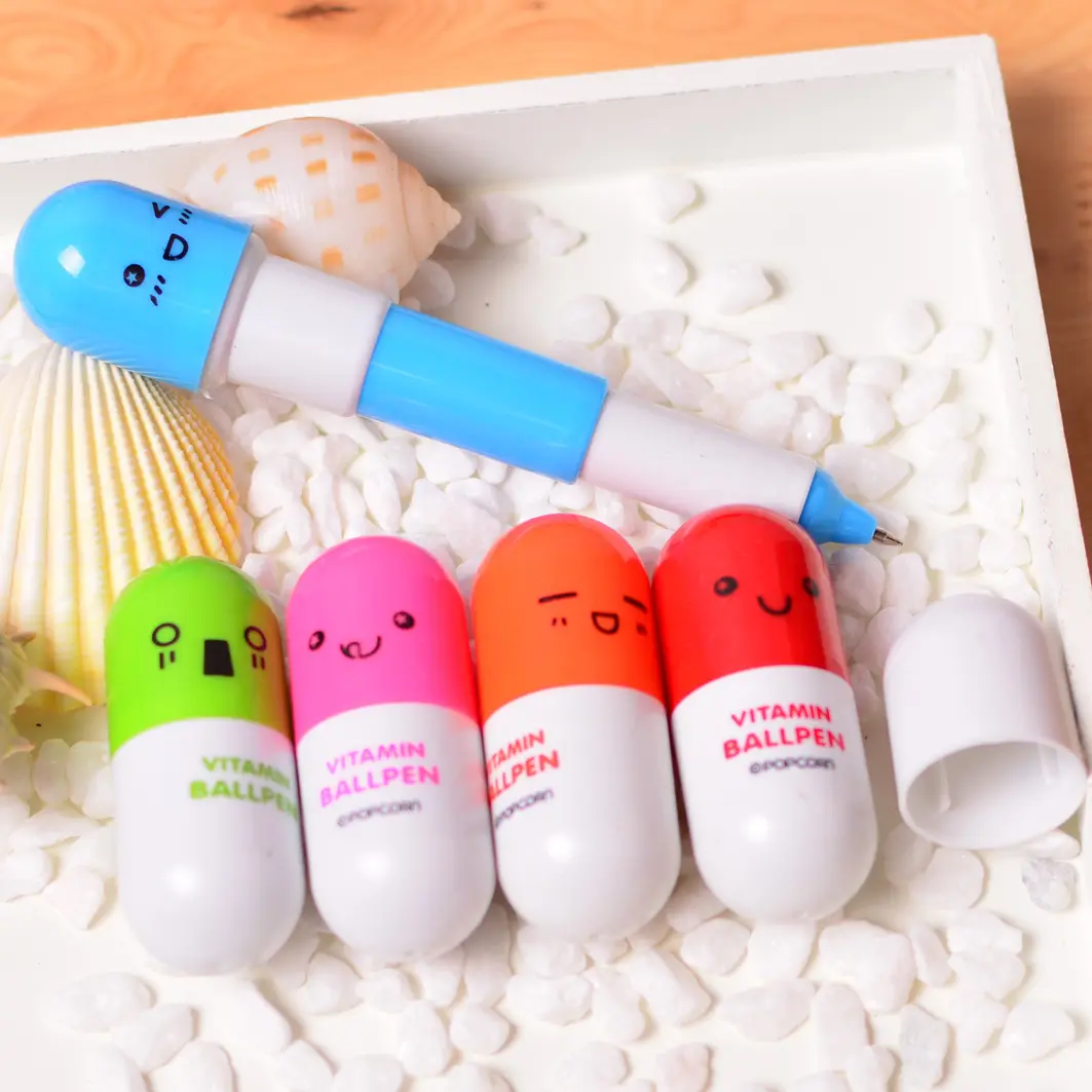 Bolígrafo de plástico retráctil para publicidad, promoción, Mini cápsula