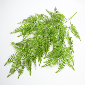 Artificial Fern Vines Green Plastic <b>Wall</b> Hanging Bouquet Minimalist Style <b>Decor</b> - Product Image 4