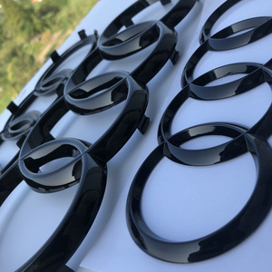 4 Emblèmes de capot avant et de coffre arrière pour <span class=keywords><strong>Audi</strong></span> <span class=keywords><strong>A3</strong></span> A4 A5 A6 A7 A1 Q2 Q3 Q5 Q7 Q8 TT, en ABS chromé noir - Product Image 2