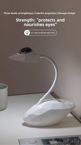 Lampe de table de projection de lumière nocturne sans fil contemporaine à batterie, protection oculaire en ABS pliable de haute qualité Swan - Product Image 4