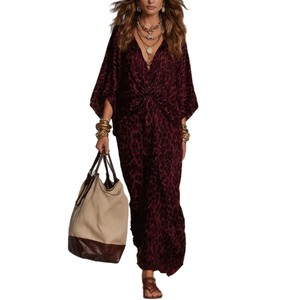 Abito <span class=keywords><strong>Lungo</strong></span> da Donna Plus-Size con Stampa Leopardata, Scollo a V e Vita Alta, Vestibilità Ampia, Bestseller eBay Primavera 2026 - Product Image 5