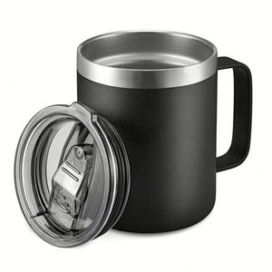 Custom Stainless Steel Double Wall Vacuum <b>Insulated</b> Coffee Mug Cup with Handle Thermal Tumbler for Office Travel Gift Wholesale - Product Image 1
