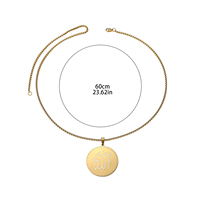 Collar con Colgante de Acero Inoxidable con Caligrafía Religiosa Musulmana Islámica Árabe de Alá, Joyería para Mujer, Venta al por Mayor, Eid Ramadán, Nuevo 2026