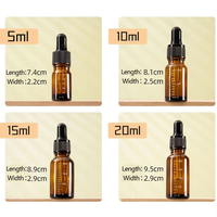 Flacons compte-gouttes en verre ambré de 5 ml à 100 ml, 100 pièces, pour réactifs, gouttes oculaires, aromathérapie, liquides rechargeables, 4 ml, 15 ml, idéaux pour les voyages