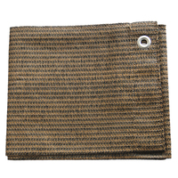 Filet d'ombrage double face marron café pour extérieur avec œillets et pinces – Filets d'ombrage de haute qualité pour l'extérieur