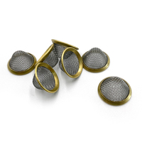 Accessoires de Pipe à fumer de 15mm, laiton acier inoxydable, maille tissée en forme de bol, filtre de panier
