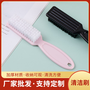 Cepillo de limpieza de plástico y nailon, rectangular, negro y rosa, herramienta para peinar el cabello - Product Image 5