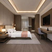 Prix d'usine – Ensemble de chambre d'hôtel 5 étoiles, style moderne, en panneaux de mélamine, mobilier d'hôtel durable, garantie 5 ans
