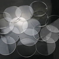 Disques Circulaires en PMMA Rond Clair à Percer et Graver, Ébauches Acryliques Rondes avec Trous
