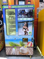 Distributeur automatique de noix de coco fraîches à rendement élevé et rentable, avec découpe et ouverture automatiques, service 24h/24, pour centres commerciaux et sites touristiques