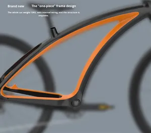 Bicicleta de Montaña Ligera de Fibra de Carbono con 12 Velocidades, Suspensión en Horquilla, Palanca de Cambios de Pulgar, Frenos de Disco Hidráulicos Dobles, 28 Pulgadas, A5 - Product Image 5