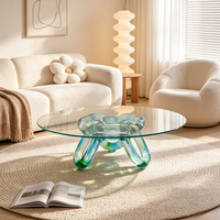Table à manger Cloud, plateau en résine, écologique, durable, style mid-century modern, meubles de salon, table centrale sculpturale créative