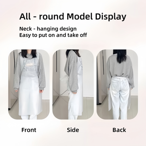 <span class=keywords><strong>Tablier</strong></span> <span class=keywords><strong>jetable</strong></span> sans manches en polyéthylène (LDPE) blanc, imperméable, résistant à l'huile et à la <span class=keywords><strong>peinture</strong></span>, personnalisable en taille et avec logo - Product Image 2