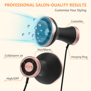 Tiras profesionales extra grandes para el cabello, equipo rizado iónico, secador de pelo para mujer con difusor, 2024 - Product Image 4