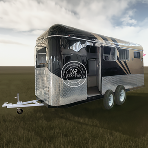 Remorque pour deux chevaux avec espace de vie, chargement par l'angle, châssis en acier galvanisé, pour <span class=keywords><strong>transport</strong></span> équestre en écurie ou à la ferme - Product Image 4