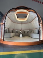 Dôme transparent moderne de style Mid-Century pour le glamping, idéal pour les hôtels, les événements extérieurs et les espaces commerciaux
