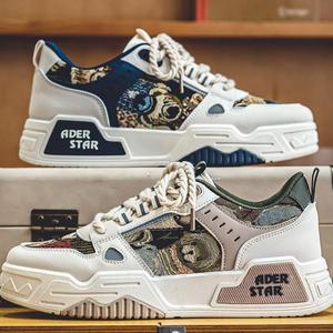 Baskets décontractées d'été pour hommes à lacets, style jeune, rehaussantes, avec logo personnalisé, légères pour l'automne - Product Image 4