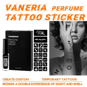 En gros, Kit de tatouage temporaire parfumé à marque privée, Encre de tatouage parfumée de qualité professionnelle, Peinture corporelle DIY avec pochoirs tendance, 7g - Product Image 1