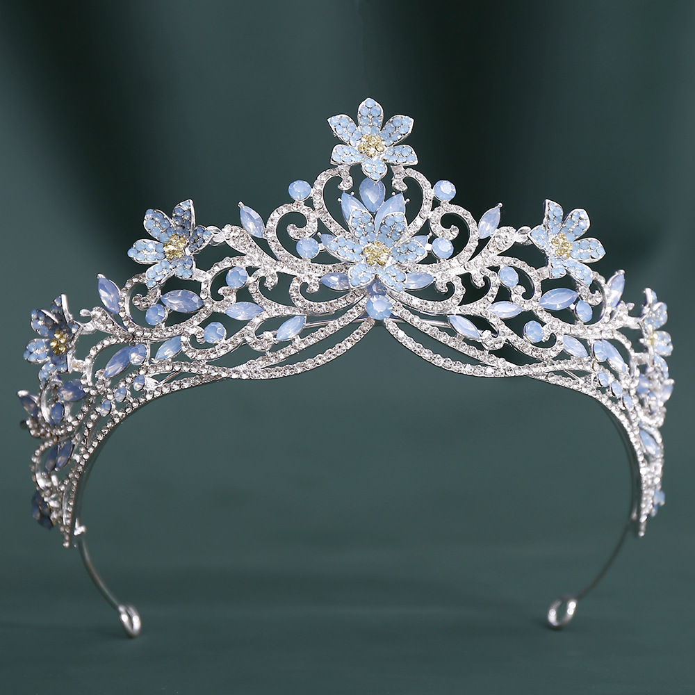 Diamant blanc argenté épais + style diamant gelée bleue