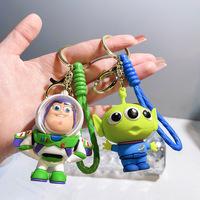 Porte-clés en silicone Toy Story Buzz Woody Jessie Alien, figurines de dessin animé, pendentif pour sac à dos, cadeau mignon pour enfants, mini souvenir