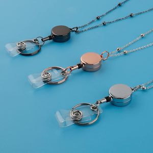 Portacredenciales Retráctiles de Acero Inoxidable Resistentes al Agua, con Cordón y Gancho, Personalizables con Logotipo por Impresión UV, Venta al Por Mayor - Product Image 2