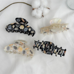 Wow Sheila Mới Đến Móng Vuốt Tóc Động Vật Biển <span class=keywords><strong>Conch</strong></span> Hawaii Phong Cách Acetate Tùy Chỉnh Tóc Claw Clip Cho Phụ Nữ - Product Image 4