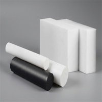 Tige en PTFE vierge remplie de verre, barre plastique multicolore anti-glissement haute rigidité pour joints de conduites chimiques