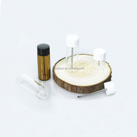 Flacon en verre ambré de 5 ml, 7,5 ml, 15 ml avec bouchon à vis, petit flacon vide pour médicaments avec cuillère doseuse pour poudre