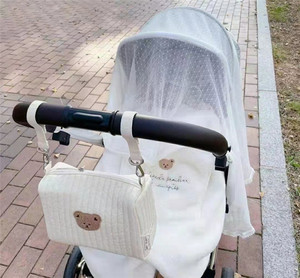 Nieuwe Eenvoudige Stijl Pasgeboren Baby Verzorging Luier Tas Mummie Schouder Voor Tas Borduurwerk Gewatteerde Kinderwagen Luier Opslag Katoenen Handtassen - Product Image 6