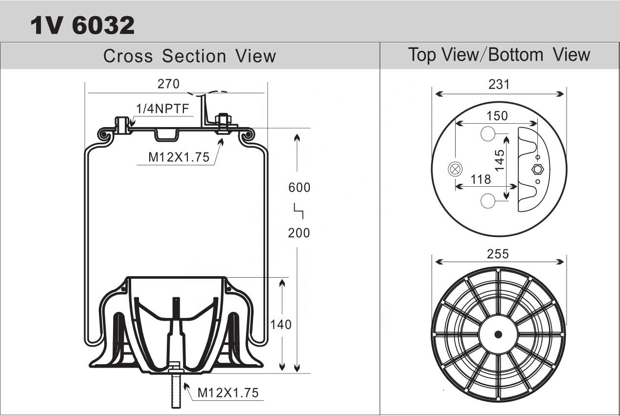International Truck Suspension Air Spring - Goodyear 566243066