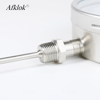 Haute qualité pour mesurer la température en acier inoxydable 304 connexion arrière DN100 thermomètres industriels de laboratoire