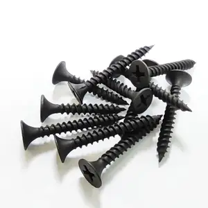 Anka-tornillo de yeso negro métrico fosfatado con cabeza de abolladura plana phillips, precio más bajo