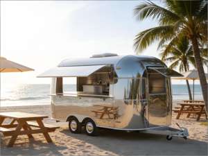 Remolque de Comida Israelí para Desayunos con Estación para Shakshuka y Freidora de Falafel para Huevos Poché en Salsa de Tomate y Bolas de Garbanzos - Product Image 1