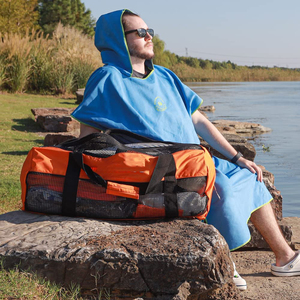 Bolsa de lona impermeable de malla resistente personalizada de fábrica para equipo deportivo y buceo, con cremallera para equipo de buceo - Product Image 5