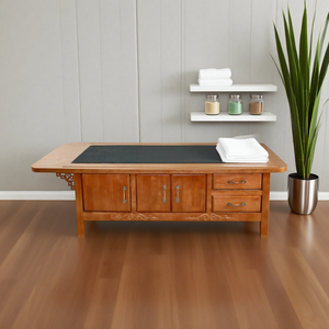 Cama de Masaje Térmico Infrarrojo de Lujo de Nueva Llegada para Uso en Hoteles y Gimnasios, Muebles Comerciales para Salones con Marco de Madera y Esponja de Alta Densidad - Product Image 5