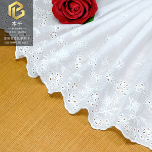 LEIXUSI 23.5cm <strong>White</strong> Cotton Eyelet Embroidery <strong>Lace</strong> Trim, Four Width Options for Victorian <strong>Dress</strong> Kids DIY Sewing - Product Image 6