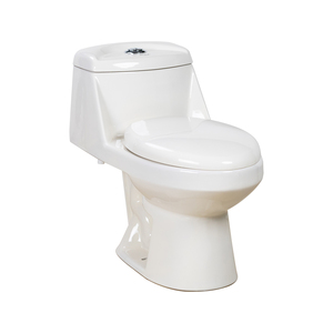 Artículos Sanitarios Baño 2026, Inodoro Monobloque Sifónico Alargado de Cerámica Hueso con Desagüe S de 300mm Modelo FLL-016 - Product Image 1