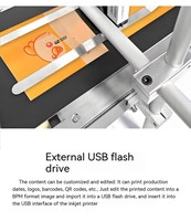 Nouvelle imprimante jet d'encre TIJ portable automatique haute vitesse pour sacs en plastique, codage, pagination, imprimante pour petites entreprises, imprimante TIJ