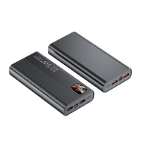 Banques d'alimentation de grande capacité 20000mah Affichage numérique Sortie USB-C PD 22.5W Charge rapide Chargeur portable double USB