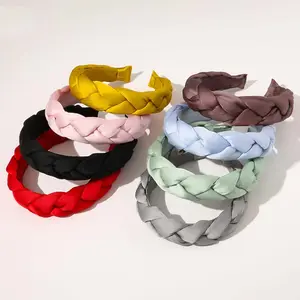 Neue Retro Twist Braid Stirnband Mode reine Farbe Stirnband für Frauen Mädchen Haarschmuck