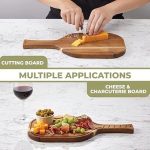 Tabla de quesos de madera con forma de guitarra con ranuras para exhibir aperitivos y para uso en fiestas - Product Image 4