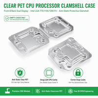 Kotak Pelindung Prosesor CPU PET Transparan Kustom untuk Intel LGA 775 1150 1151 1155 1200 Kemasan Pelindung OEM