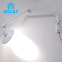 Lampe chirurgicale vétérinaire OSCAT 50W, murale, LED, distance de travail 700 mm, commande par interrupteur tactile, pour hôpital vétérinaire