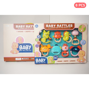 Ensemble de jouets musicaux pour bébés doux colorés hochets et anneau de dentition en bois avec cadeau de cloche gonflable pour garçons - Product Image 4