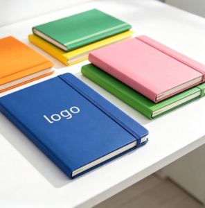 2026 Promotional Pu <b>A5</b> Customized White Logo Color Leather <b>Notebook</b> Binding Elastic Strap <b>Notebook</b> With Cover Leather - Product Image 4