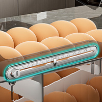 Porte bac à légumes automatique pour porte latérale de réfrigérateur à roulettes de qualité alimentaire Conteneur de stockage en plastique PP Organisateur d'oeufs